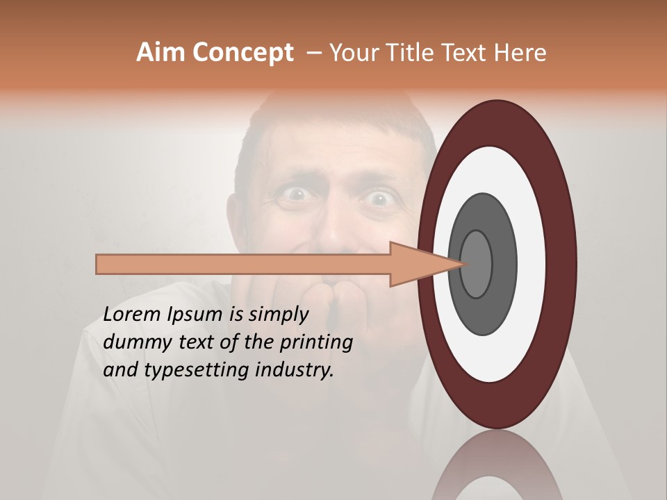 A Man Covering His Mouth With His Hands PowerPoint Template