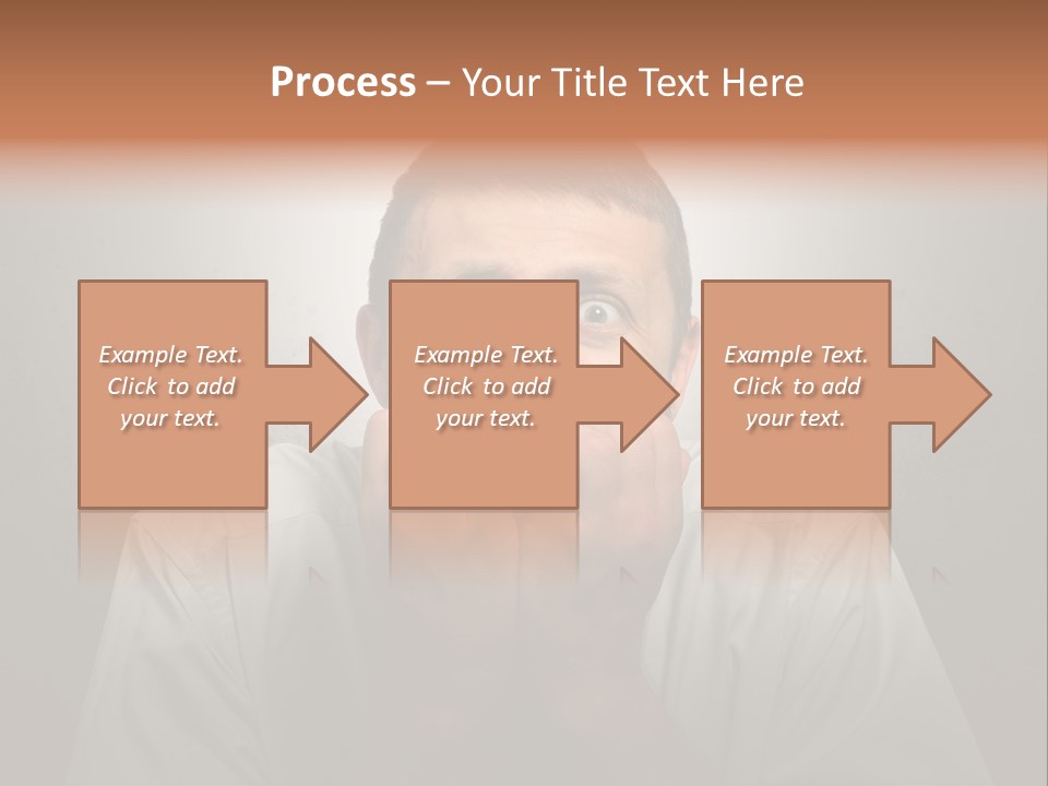 A Man Covering His Mouth With His Hands PowerPoint Template