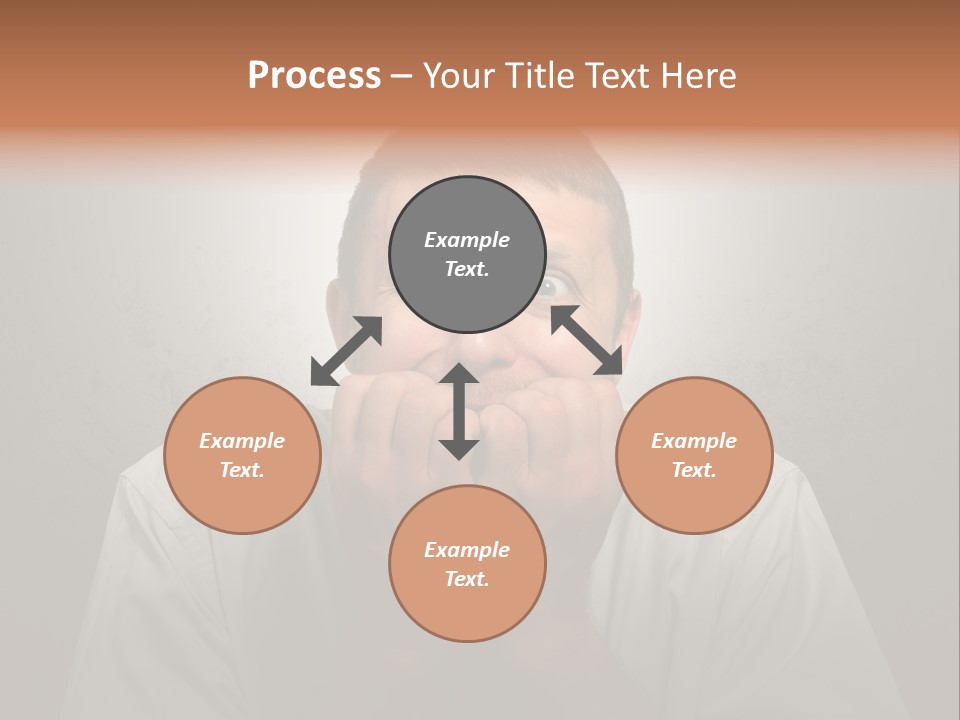 A Man Covering His Mouth With His Hands PowerPoint Template