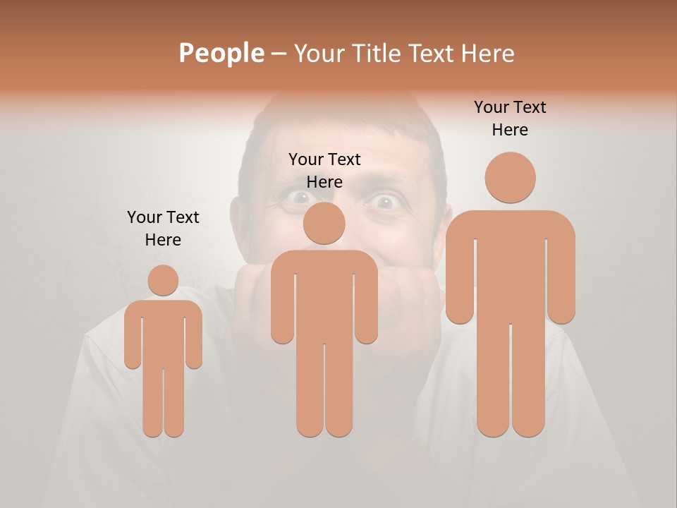 A Man Covering His Mouth With His Hands PowerPoint Template