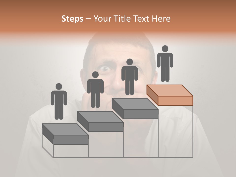 A Man Covering His Mouth With His Hands PowerPoint Template