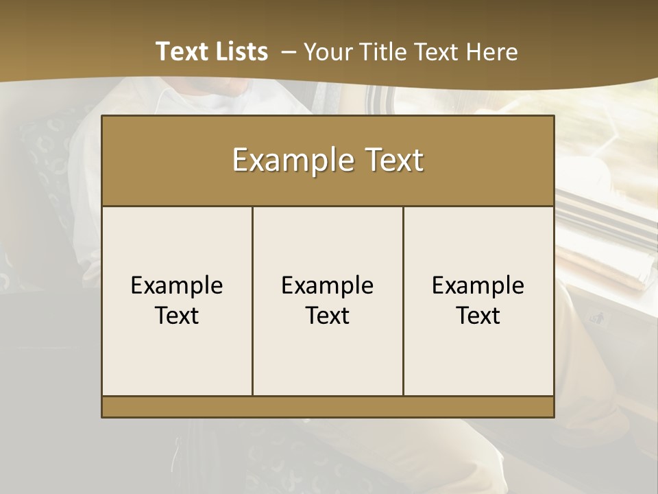 A Man Sitting On A Train Using A Laptop PowerPoint Template