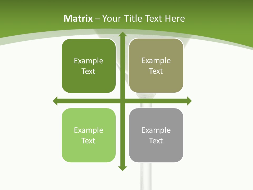 A Green Drink In A Martini Glass On A White Background PowerPoint Template