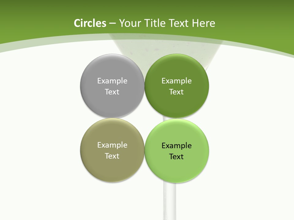 A Green Drink In A Martini Glass On A White Background PowerPoint Template