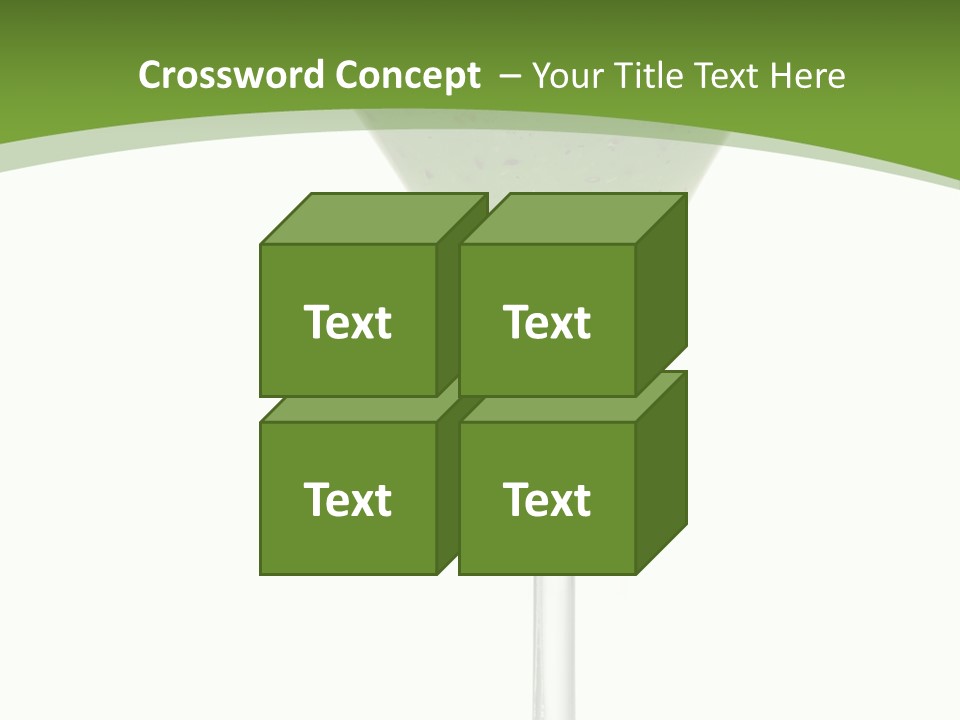 A Green Drink In A Martini Glass On A White Background PowerPoint Template