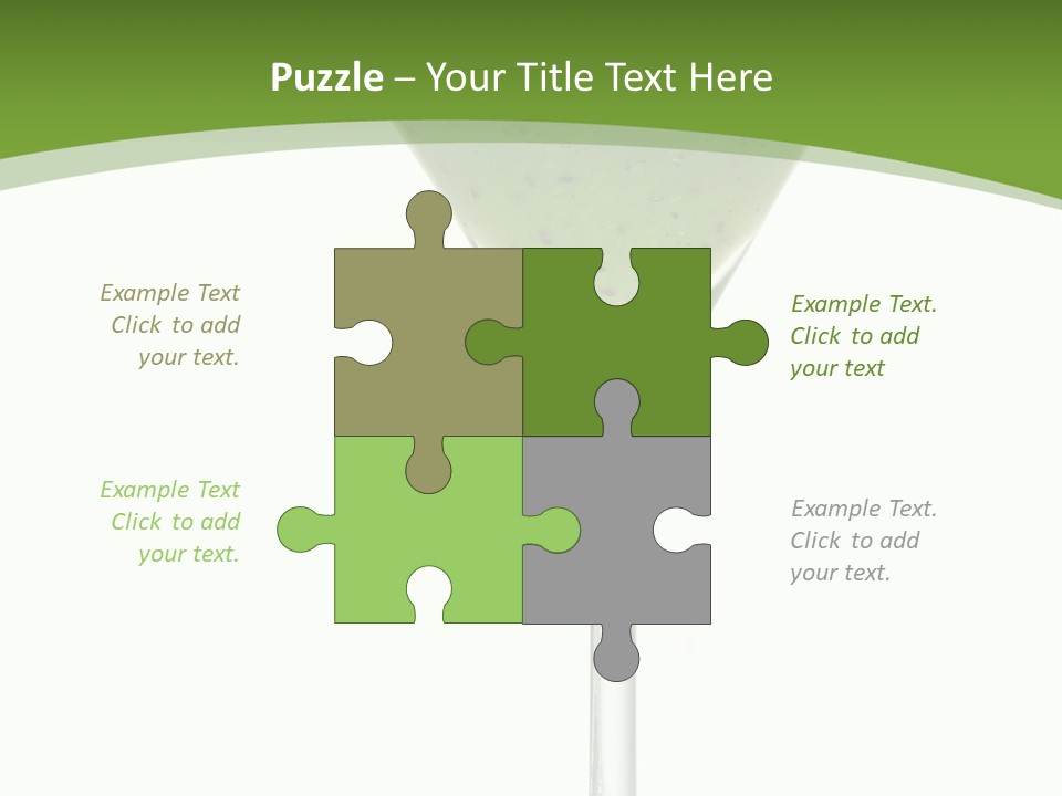 A Green Drink In A Martini Glass On A White Background PowerPoint Template