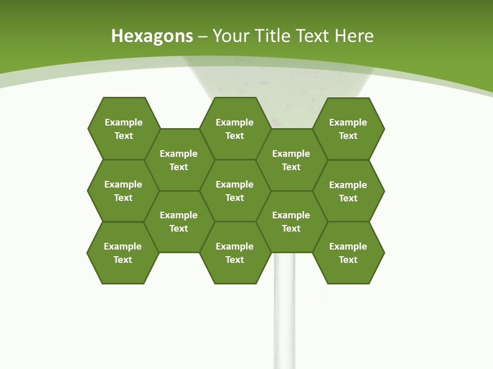 A Green Drink In A Martini Glass On A White Background PowerPoint Template