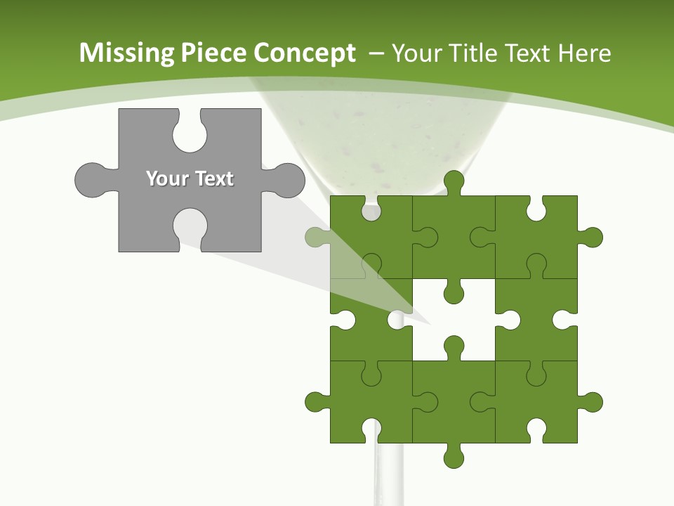 A Green Drink In A Martini Glass On A White Background PowerPoint Template