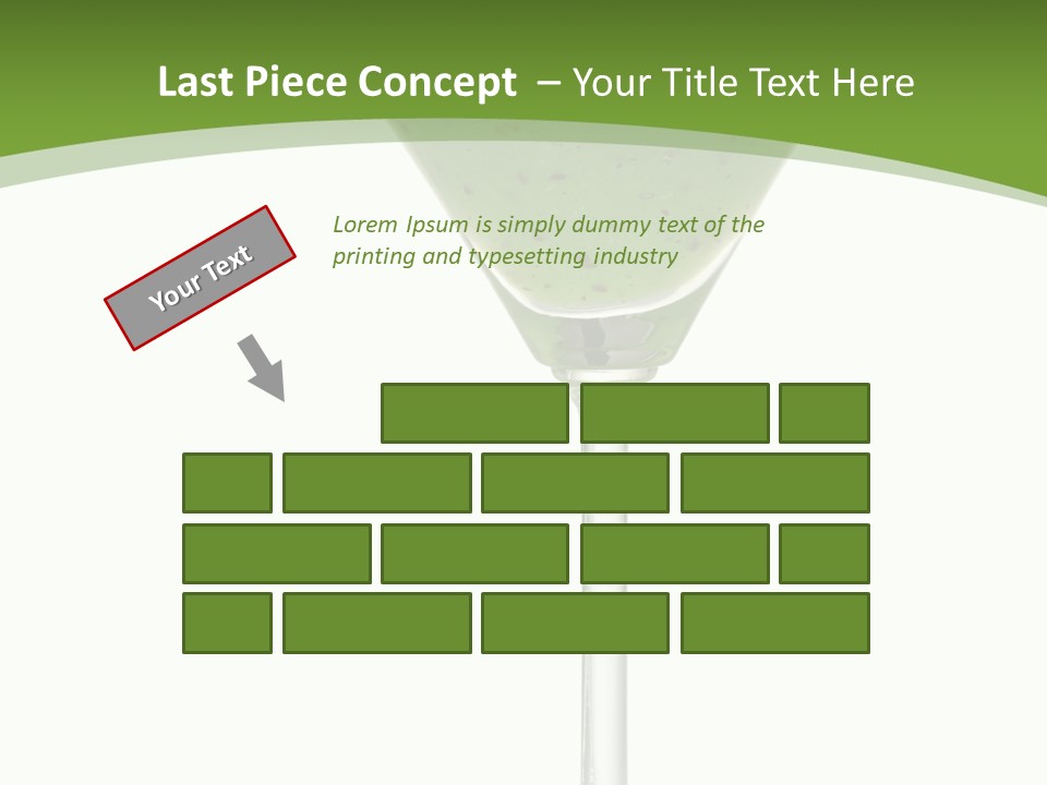 A Green Drink In A Martini Glass On A White Background PowerPoint Template