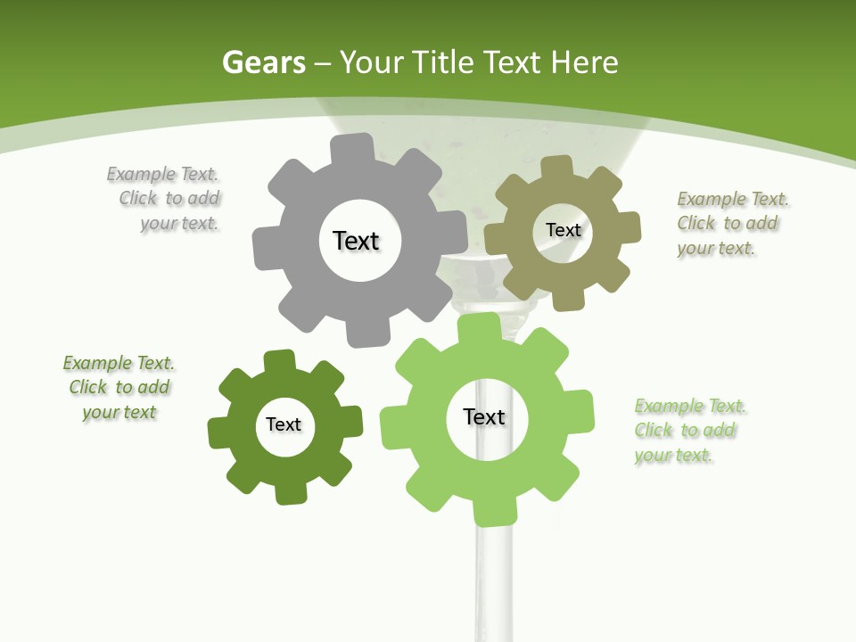 A Green Drink In A Martini Glass On A White Background PowerPoint Template