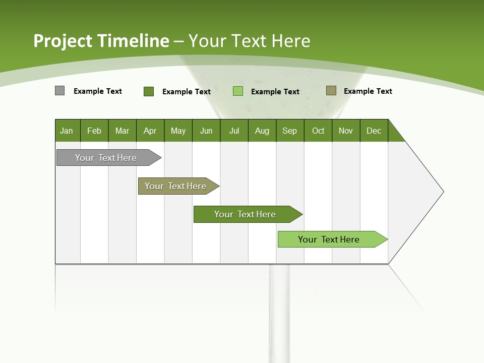 A Green Drink In A Martini Glass On A White Background PowerPoint Template