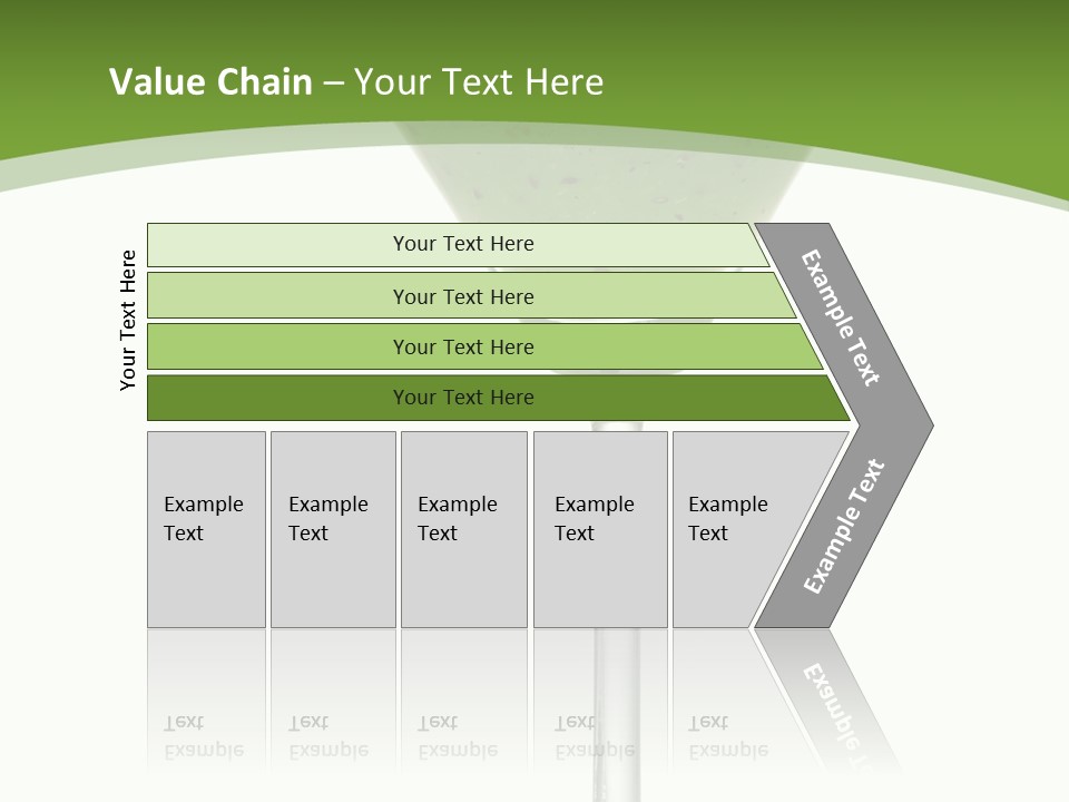 A Green Drink In A Martini Glass On A White Background PowerPoint Template