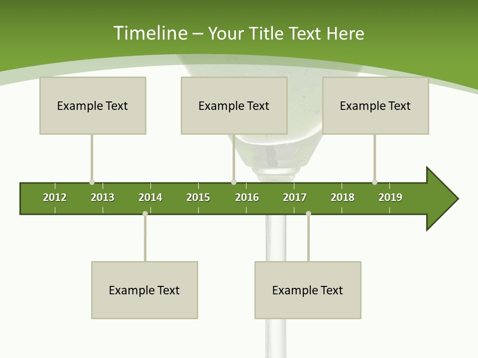 A Green Drink In A Martini Glass On A White Background PowerPoint Template