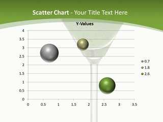 A Green Drink In A Martini Glass On A White Background PowerPoint Template