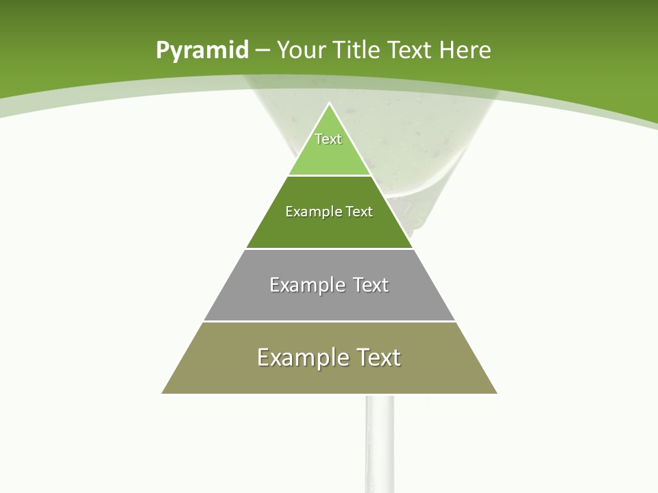 A Green Drink In A Martini Glass On A White Background PowerPoint Template