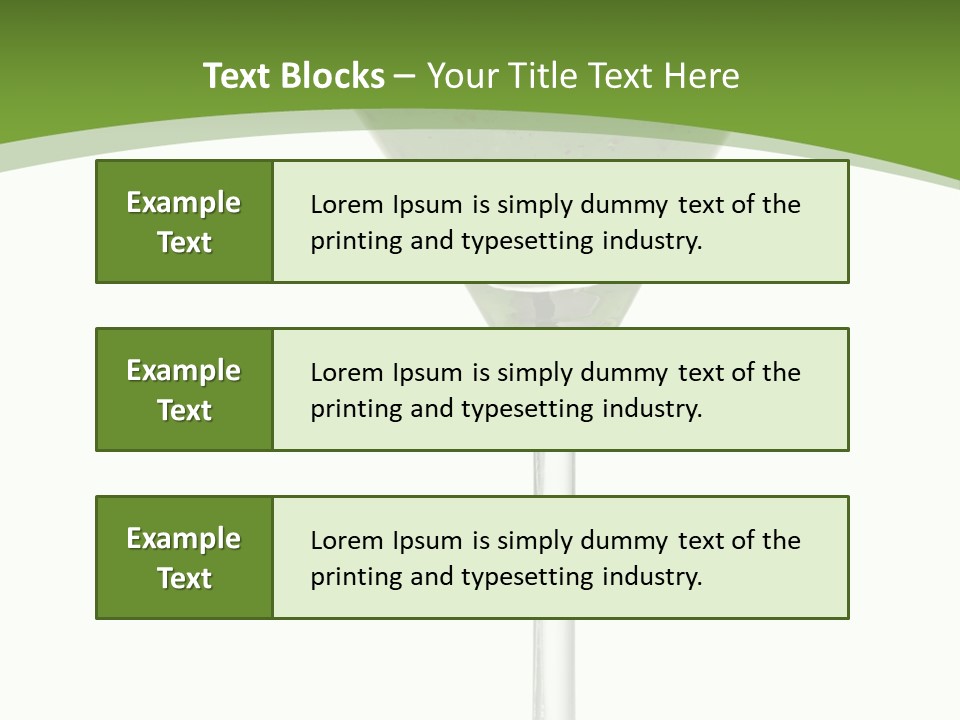 A Green Drink In A Martini Glass On A White Background PowerPoint Template