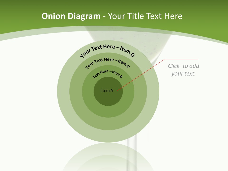 A Green Drink In A Martini Glass On A White Background PowerPoint Template