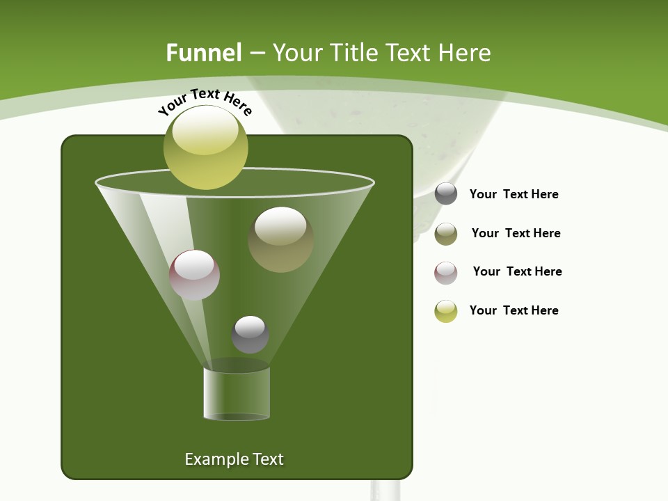 A Green Drink In A Martini Glass On A White Background PowerPoint Template