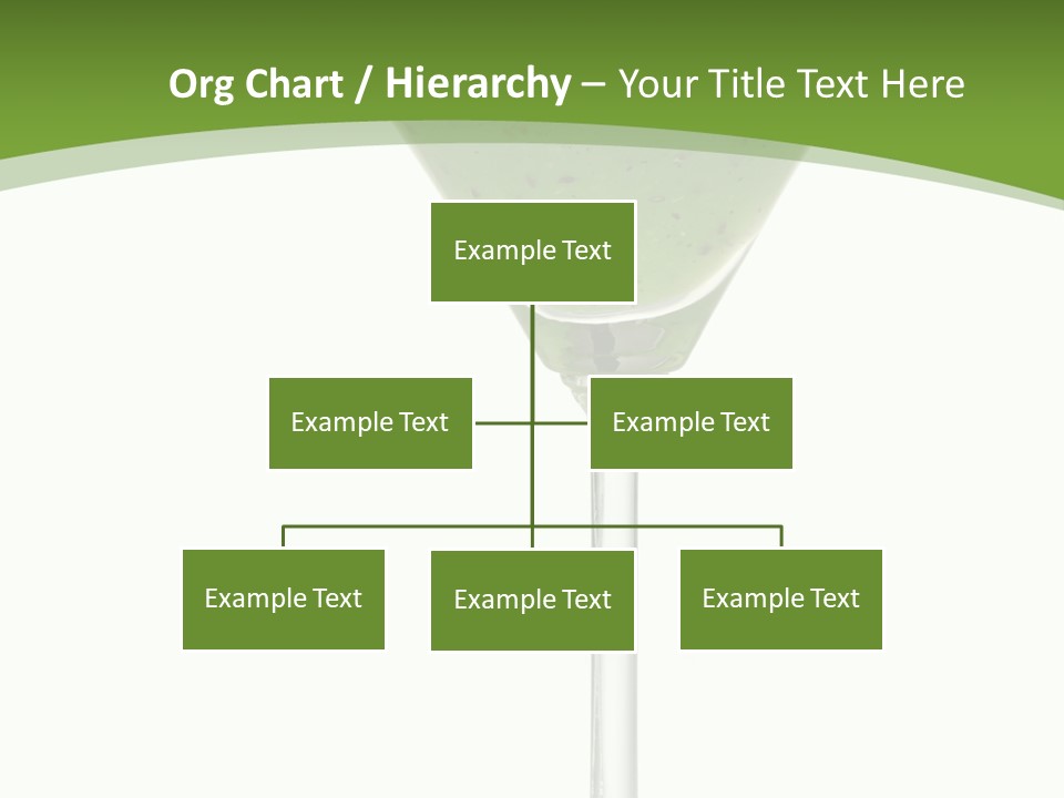A Green Drink In A Martini Glass On A White Background PowerPoint Template