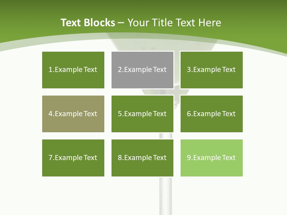 A Green Drink In A Martini Glass On A White Background PowerPoint Template