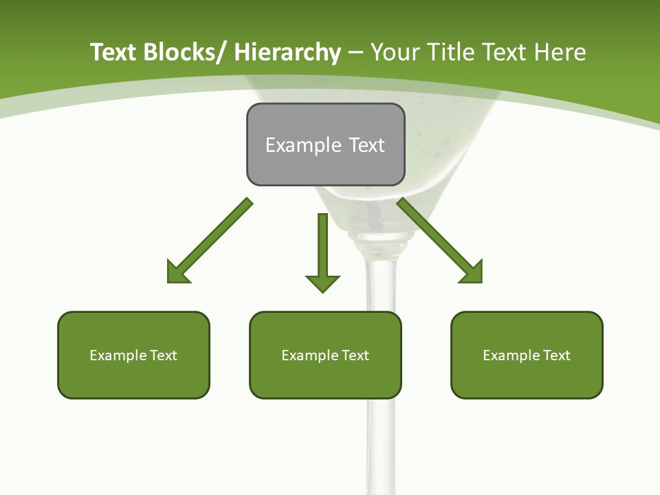 A Green Drink In A Martini Glass On A White Background PowerPoint Template