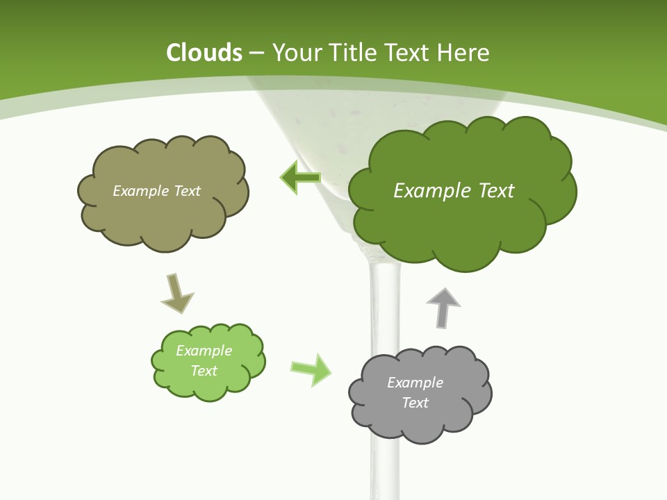 A Green Drink In A Martini Glass On A White Background PowerPoint Template