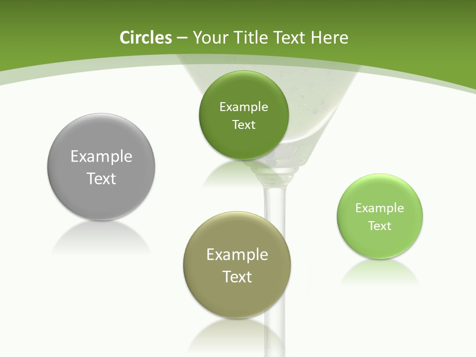 A Green Drink In A Martini Glass On A White Background PowerPoint Template