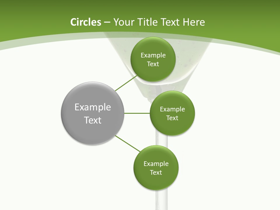 A Green Drink In A Martini Glass On A White Background PowerPoint Template