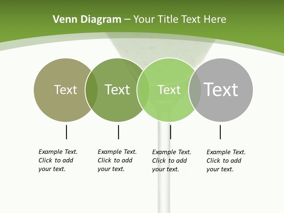 A Green Drink In A Martini Glass On A White Background PowerPoint Template