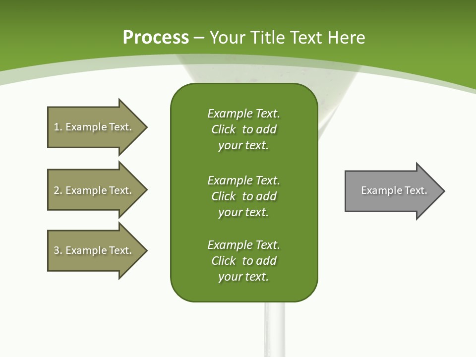 A Green Drink In A Martini Glass On A White Background PowerPoint Template