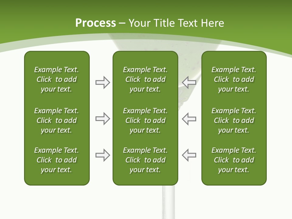 A Green Drink In A Martini Glass On A White Background PowerPoint Template