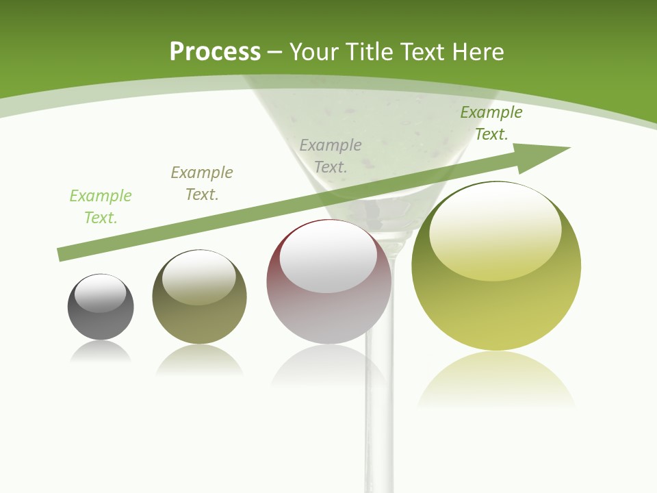 A Green Drink In A Martini Glass On A White Background PowerPoint Template