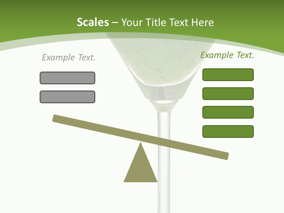 A Green Drink In A Martini Glass On A White Background PowerPoint Template