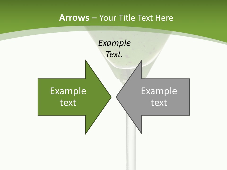 A Green Drink In A Martini Glass On A White Background PowerPoint Template