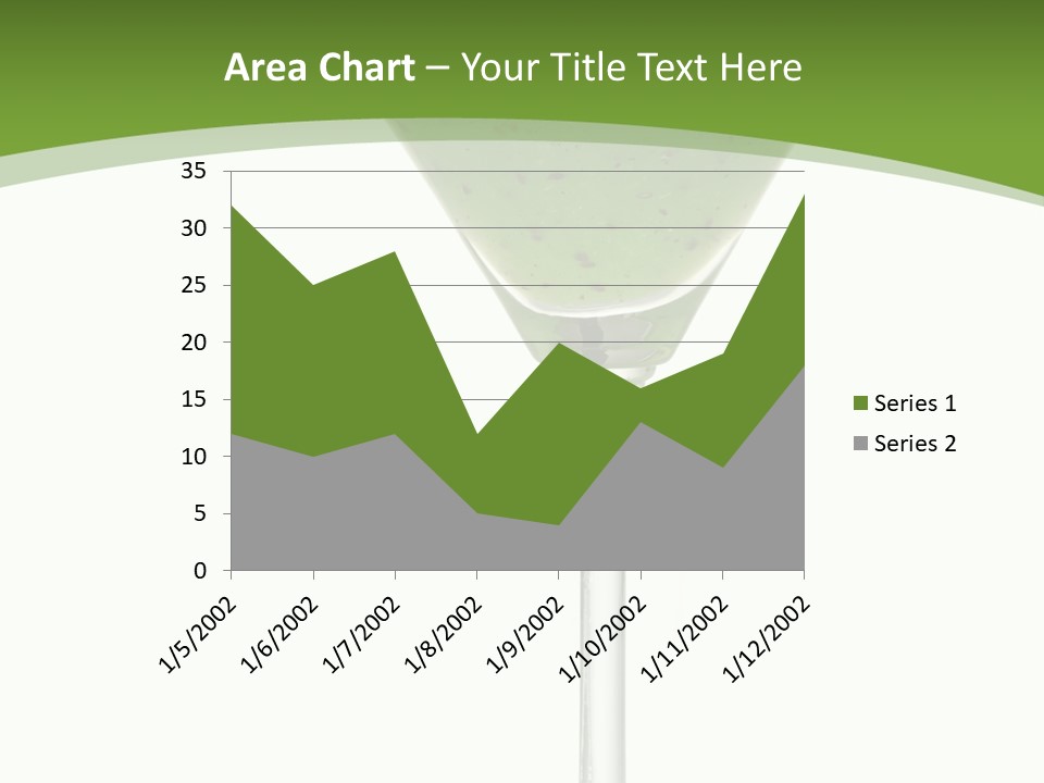 A Green Drink In A Martini Glass On A White Background PowerPoint Template