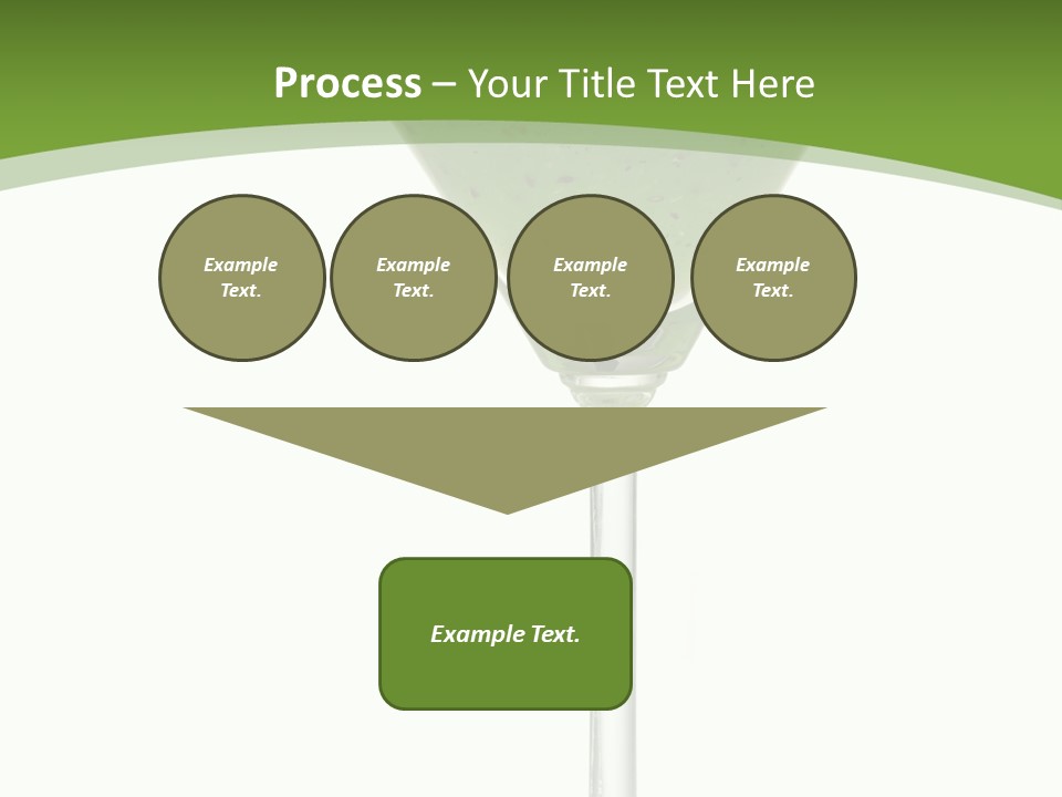 A Green Drink In A Martini Glass On A White Background PowerPoint Template