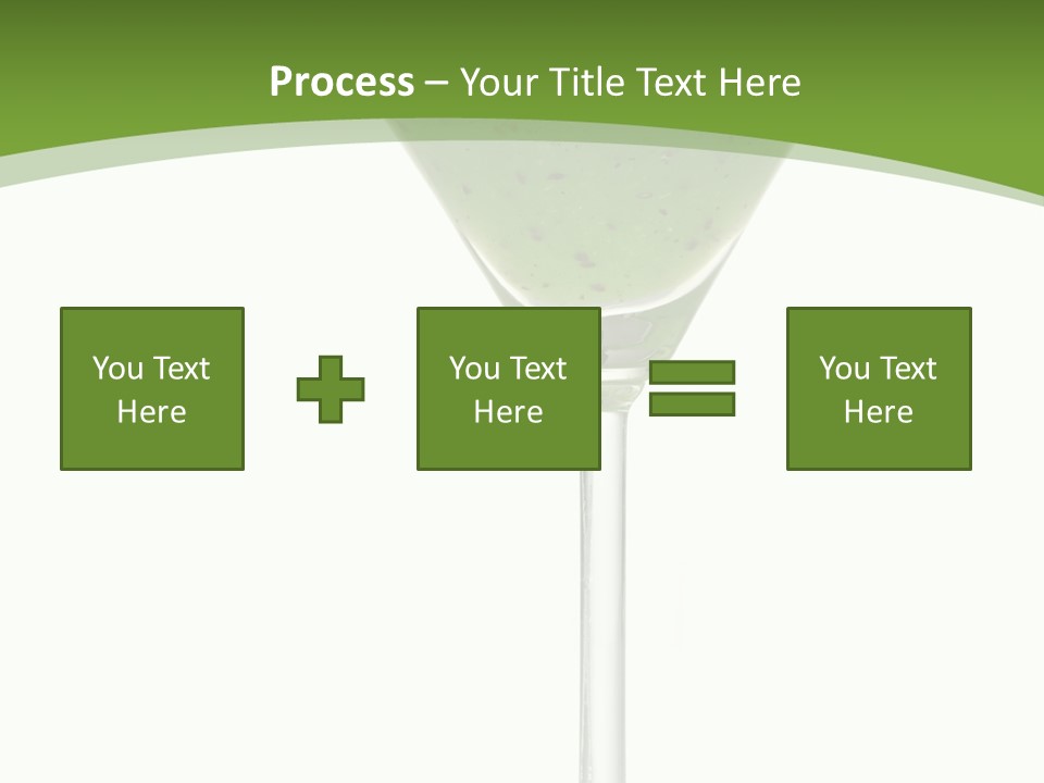 A Green Drink In A Martini Glass On A White Background PowerPoint Template