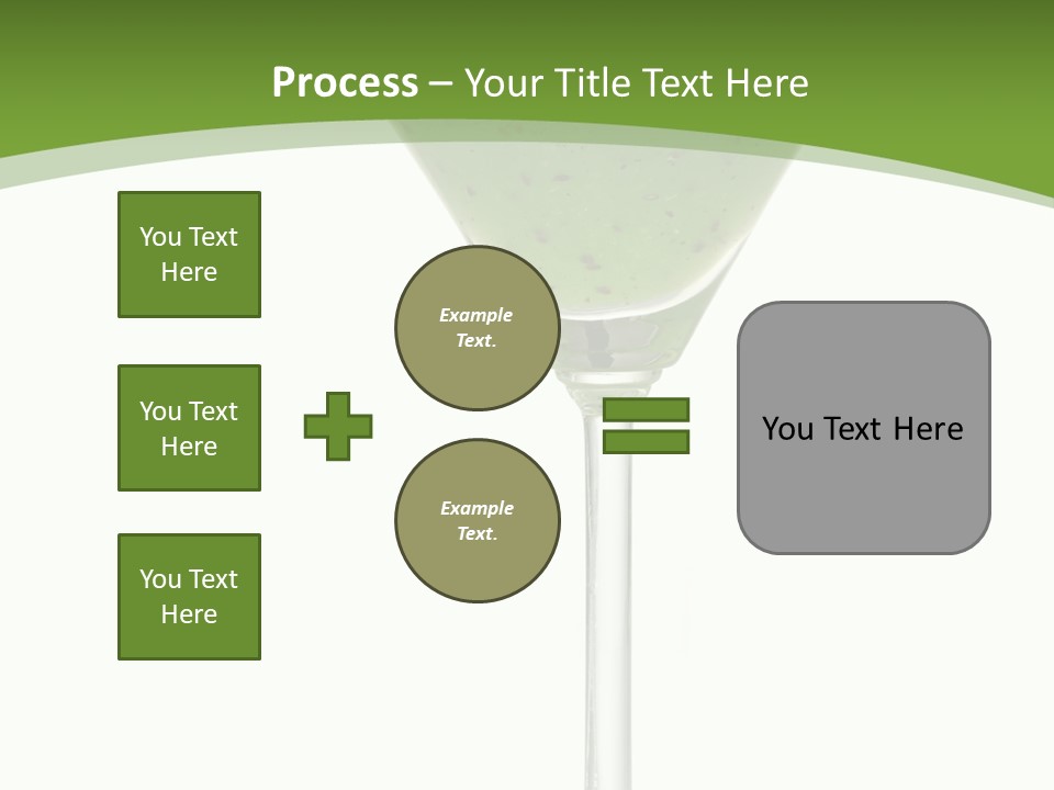 A Green Drink In A Martini Glass On A White Background PowerPoint Template