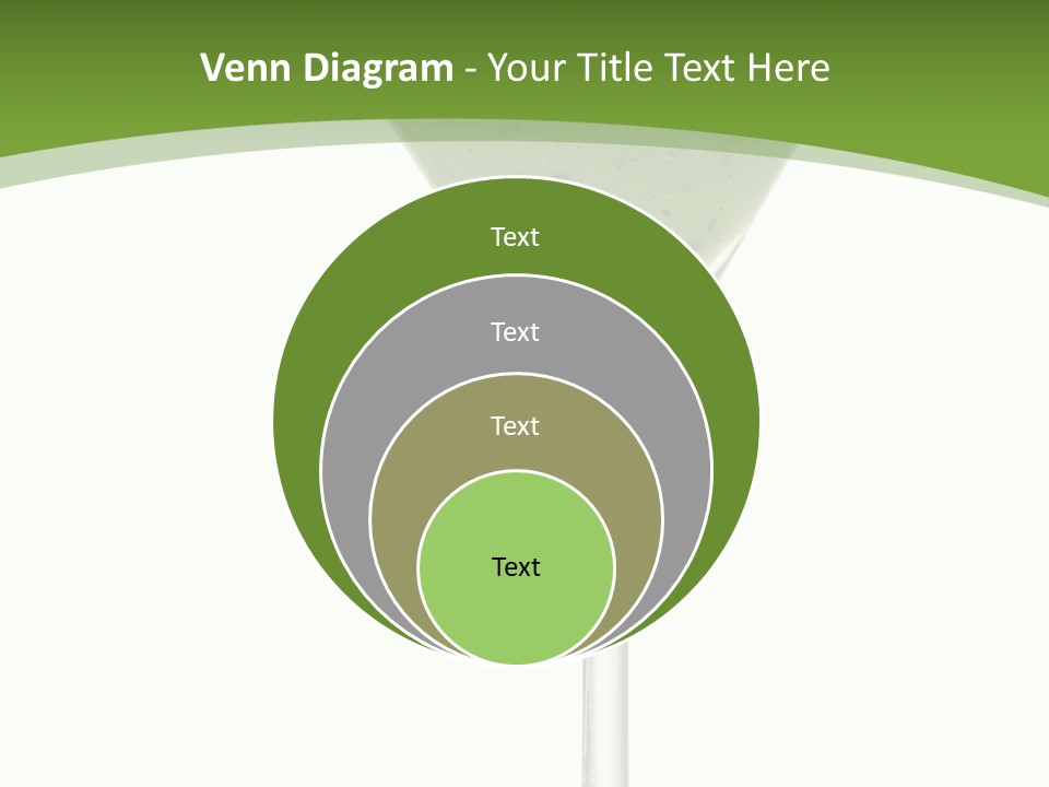 A Green Drink In A Martini Glass On A White Background PowerPoint Template