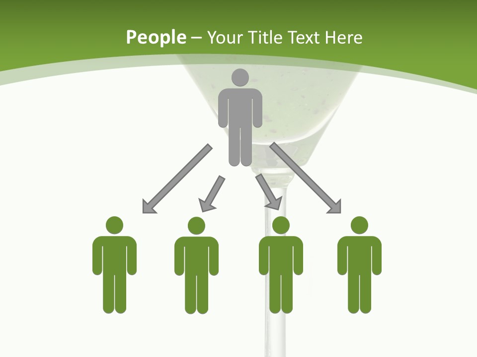 A Green Drink In A Martini Glass On A White Background PowerPoint Template