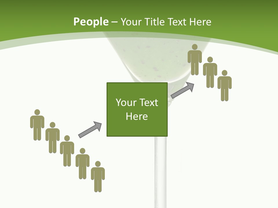 A Green Drink In A Martini Glass On A White Background PowerPoint Template