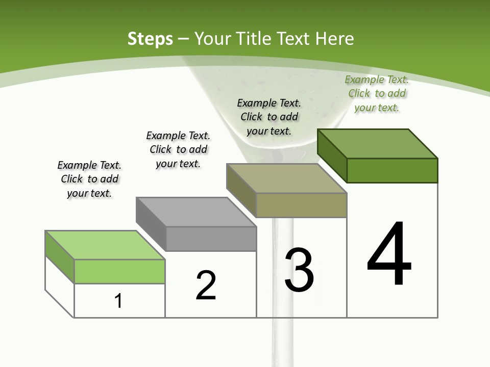 A Green Drink In A Martini Glass On A White Background PowerPoint Template