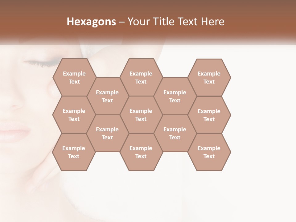 A Woman Getting A Facial Massage With A Towel On Her Head PowerPoint Template