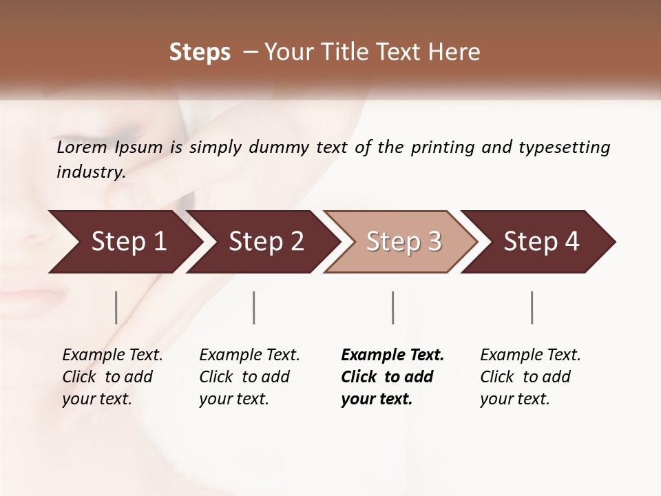 A Woman Getting A Facial Massage With A Towel On Her Head PowerPoint Template