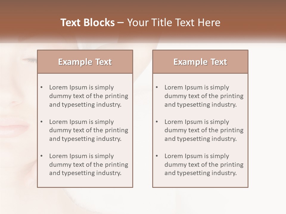 A Woman Getting A Facial Massage With A Towel On Her Head PowerPoint Template