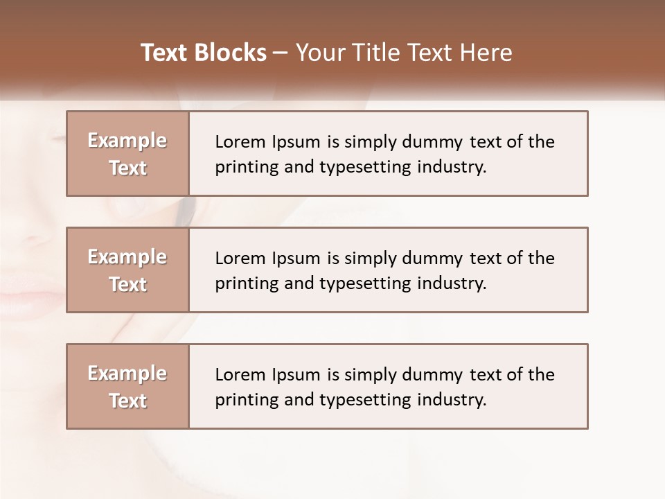 A Woman Getting A Facial Massage With A Towel On Her Head PowerPoint Template