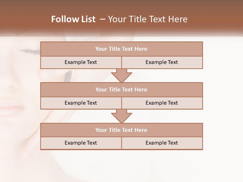 A Woman Getting A Facial Massage With A Towel On Her Head PowerPoint Template