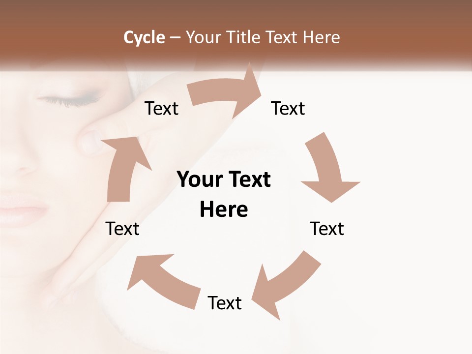 A Woman Getting A Facial Massage With A Towel On Her Head PowerPoint Template