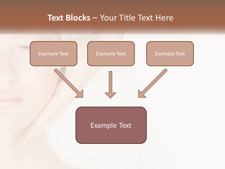 A Woman Getting A Facial Massage With A Towel On Her Head PowerPoint Template