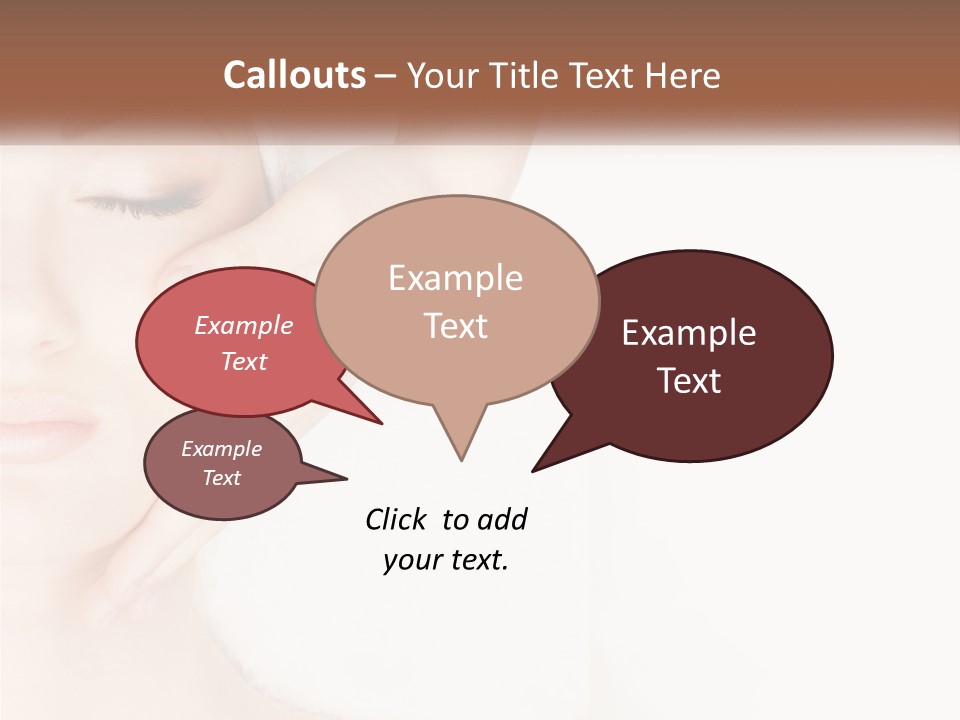 A Woman Getting A Facial Massage With A Towel On Her Head PowerPoint Template